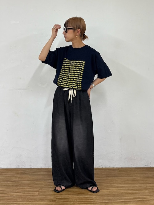【UNISEX】【新色追加】メッセージプリント半袖Tee