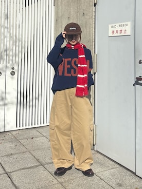 「CIAOPANIC TYPY（チャオパニックティピー）のアイテム（パンツ）」を使った、ayakaさん（レディース・158cm）の冬コーディネート