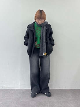 「アイテム（マフラー）」を使った、ayakaさん（レディース・158cm）の秋コーディネート