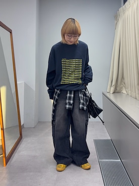 「CIAOPANIC TYPY（チャオパニックティピー）のアイテム（パンツ）」を使った、ayakaさん（レディース・158cm）の冬コーディネート