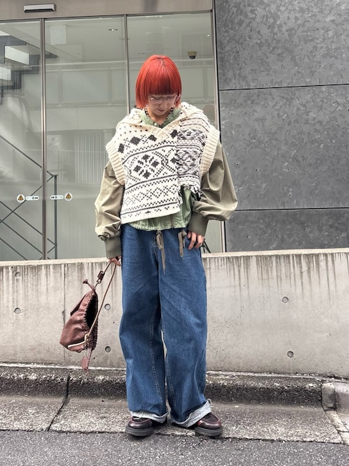 新品 etsinta リメイクミリタリーカウチンフリンジベスト 最終値下げ