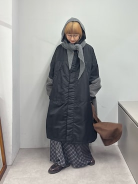 「アイテム（モッズコート）」を使った、ayakaさん（レディース・158cm）の冬コーディネート