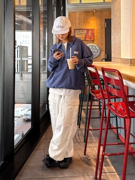 「DISCUS（ディスカス）のアイテム」を使った、ayakaさん（レディース・158cm）の秋コーディネート