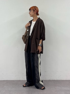 「アイテム（スウェットパンツ）」を使った、ayakaさん（レディース・158cm）の夏コーディネート