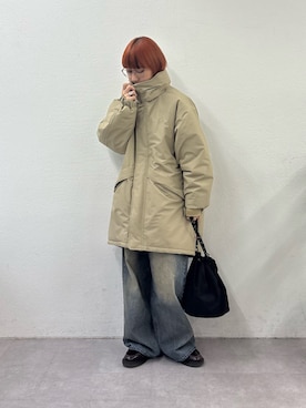 「アイテム（ダウンジャケット/コート）」を使った、ayakaさん（レディース・158cm・20代）の秋コーディネート