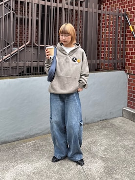 「CIAOPANIC TYPY（チャオパニックティピー）の【UNISEX】ポーチ付き中綿ハンドBAG（ショルダーバッグ）」を使った、ayakaさん（レディース・158cm）の春コーディネート