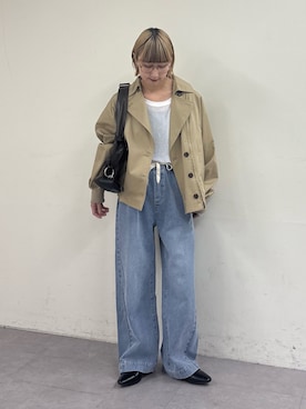 「CIAOPANIC TYPY（チャオパニックティピー）のアイテム（ジャケット/アウター）」を使った、ayakaさん（レディース・158cm）の春コーディネート