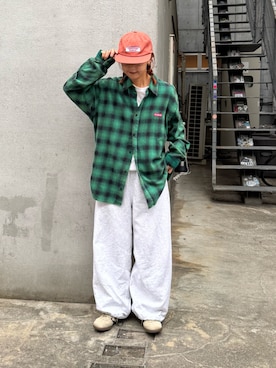 「アイテム（スウェットパンツ）」を使った、ayakaさん（レディース・158cm）の秋コーディネート