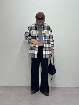 「CIAOPANIC TYPY（チャオパニックティピー）のアイテム（シャツ/ブラウス）」を使った、ayakaさん（レディース・158cm）の秋コーディネート