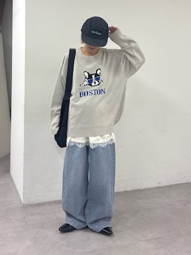 「CIAOPANIC TYPY（チャオパニックティピー）のアイテム（パンツ）」を使った、ayakaさん（レディース・158cm）の春コーディネート