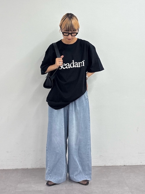 【低身長・高身長対応/サイズ展開あり】スタイルアップ柔らかワイドイージーパンツ/デニム/スラックス