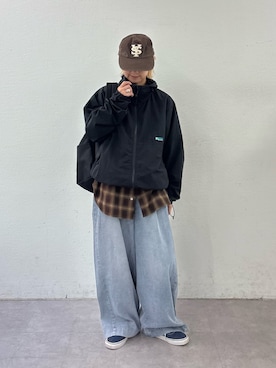 「アイテム（ジャケット/アウター）」を使った、ayakaさん（レディース・158cm）の春コーディネート