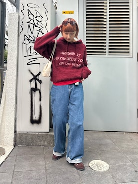 「アイテム（トートバッグ）」を使った、ayakaさん（レディース・158cm・20代）の秋コーディネート