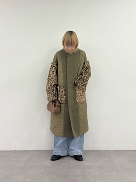 「etsinta（エシンタ）のアイテム（その他アウター）」を使った、ayakaさん（レディース・158cm）の冬コーディネート