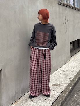 「アイテム（スウェット）」を使った、ayakaさん（レディース・158cm）の秋コーディネート