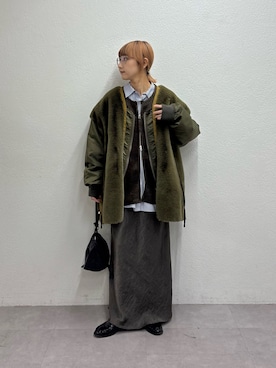 「アイテム（ローファー）」を使った、ayakaさん（レディース・158cm・20代）の冬コーディネート