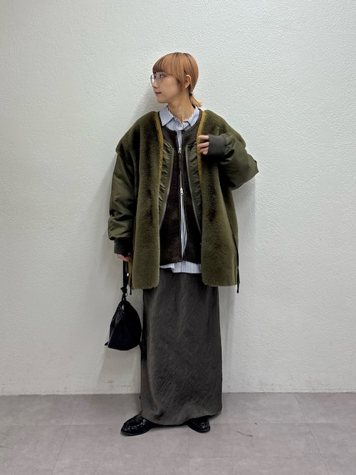 etsinta/エシンタ】ファー切替ジャケット（ブルゾン）｜etsinta