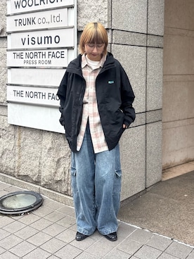 「アイテム（ナイロンジャケット）」を使った、ayakaさん（レディース・158cm）の春コーディネート