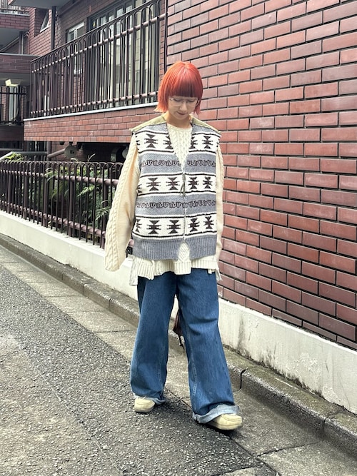 セール】【etsinta/エシンタ】リメイクミリタリーツイルカウチンベスト