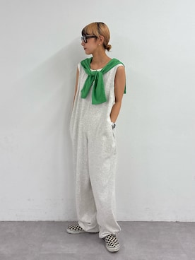 「アイテム（オールインワン・サロペット）」を使った、ayakaさん（レディース・158cm・20代）の夏コーディネート