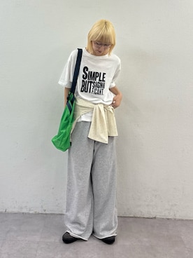 「Disney（ディズニー）のアイテム（トートバッグ）」を使った、ayakaさん（レディース・158cm）の春コーディネート