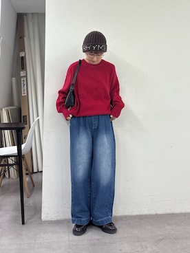 「アイテム（デニムパンツ）」を使った、ayakaさん（レディース・158cm・20代）の秋コーディネート