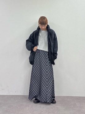 「アイテム（ダウンジャケット/コート）」を使った、ayakaさん（レディース・158cm・20代）の秋コーディネート