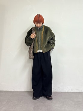 「etsinta（エシンタ）のアイテム（ブルゾン）」を使った、ayakaさん（レディース・158cm）の秋コーディネート