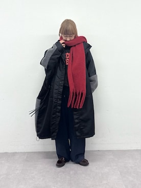 「アイテム（モッズコート）」を使った、ayakaさん（レディース・158cm）の冬コーディネート