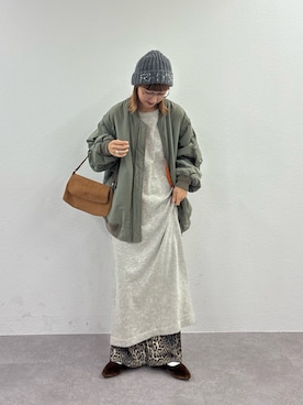 「アイテム（MA-1）」を使った、ayakaさん（レディース・158cm・20代）の秋コーディネート