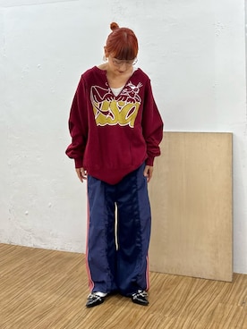 「アイテム（スウェットパンツ）」を使った、ayakaさん（レディース・158cm）の夏コーディネート