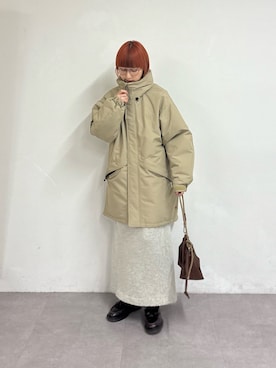 「アイテム（ダウンジャケット/コート）」を使った、ayakaさん（レディース・158cm・20代）の秋コーディネート