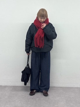 「アイテム（スラックス）」を使った、ayakaさん（レディース・158cm・20代）の冬コーディネート