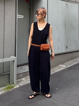 「アイテム（オールインワン・サロペット）」を使った、ayakaさん（レディース・158cm）の夏コーディネート
