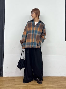 「CIAOPANIC TYPY（チャオパニックティピー）のアイテム（ショルダーバッグ）」を使った、ayakaさん（レディース・158cm）の秋コーディネート