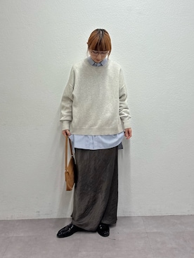 「アイテム（ローファー）」を使った、ayakaさん（レディース・158cm・20代）の冬コーディネート