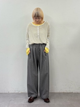「CIAOPANIC TYPY（チャオパニックティピー）のアイテム（スラックス）」を使った、ayakaさん（レディース・158cm）の春コーディネート