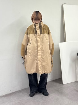 「アイテム（モッズコート）」を使った、ayakaさん（レディース・158cm）の冬コーディネート