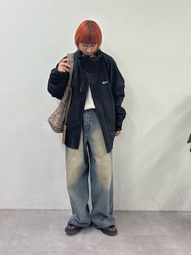 「アイテム（ナイロンジャケット）」を使った、ayakaさん（レディース・158cm）の秋コーディネート