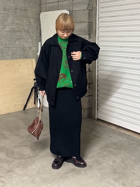 「CIAOPANIC TYPY（チャオパニックティピー）のアイテム（ブルゾン）」を使った、ayakaさん（レディース・158cm）の冬コーディネート