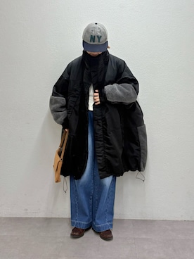 「アイテム（モッズコート）」を使った、ayakaさん（レディース・158cm）の秋コーディネート