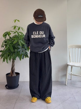 「アイテム（スウェット）」を使った、ayakaさん（骨格ウェーブ・レディース・158cm）の秋コーディネート
