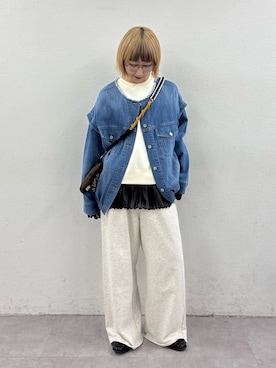 「CIAOPANIC TYPY（チャオパニックティピー）のアイテム（パンツ）」を使った、ayakaさん（レディース・158cm）の冬コーディネート