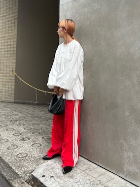 「アイテム（スウェットパンツ）」を使った、ayakaさん（レディース・158cm）の夏コーディネート
