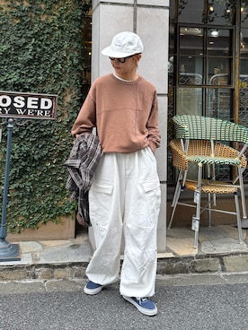「アイテム（スウェット）」を使った、ayakaさん（レディース・158cm）の秋コーディネート