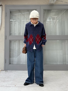 「アイテム（カーディガン/ボレロ）」を使った、ayakaさん（レディース・158cm・20代）の冬コーディネート