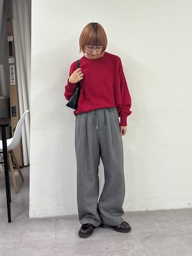 「アイテム（スラックス）」を使った、ayakaさん（レディース・158cm）の秋コーディネート