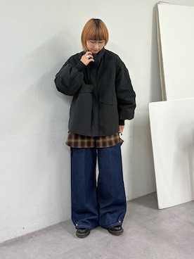 「アイテム（ブルゾン）」を使った、ayakaさん（レディース・158cm）の冬コーディネート