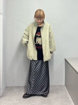 「CIAOPANIC TYPY（チャオパニックティピー）のアイテム（ブルゾン）」を使った、ayakaさん（レディース・158cm）の冬コーディネート