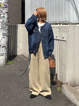 「CIAOPANIC TYPY（チャオパニックティピー）のアイテム（ジャケット/アウター）」を使った、ayakaさん（レディース・158cm）の春コーディネート